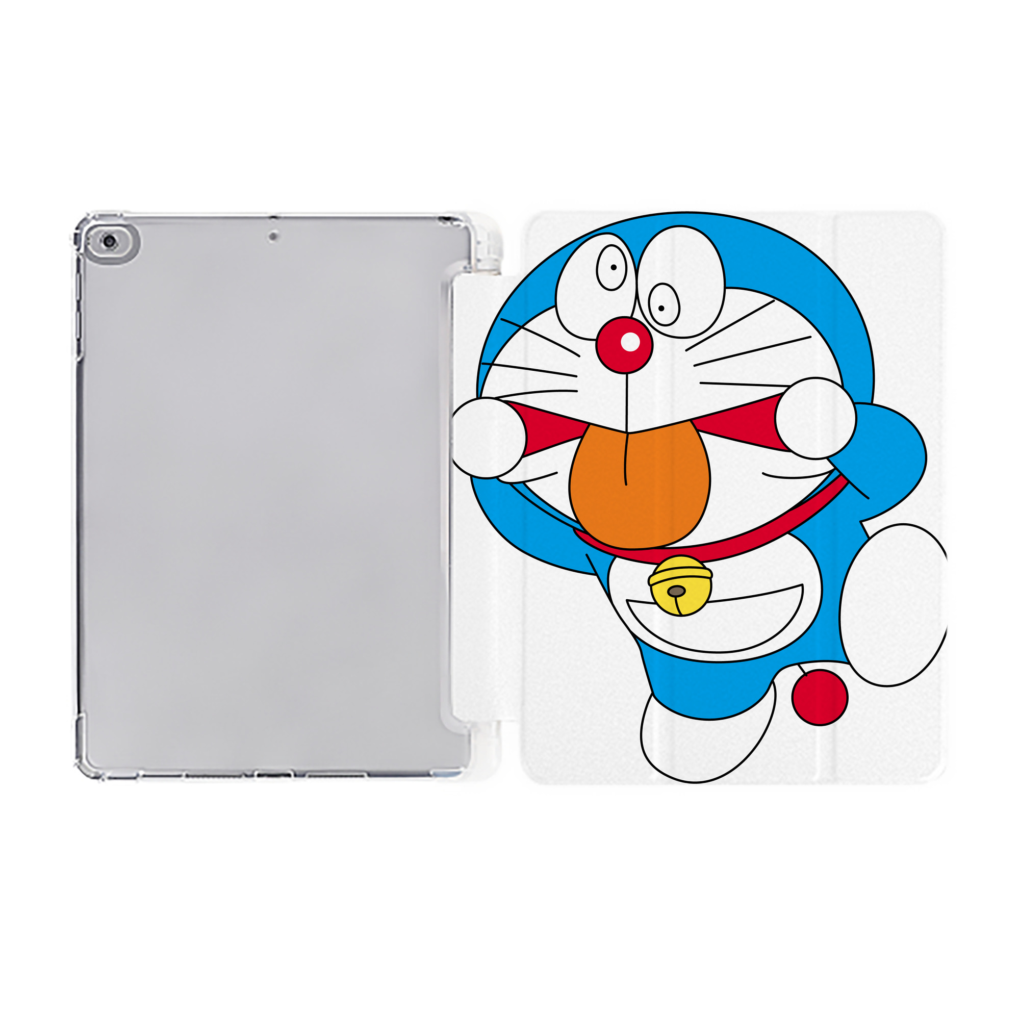 （画像用） ドラえもん Doraemon IPad ケース ペン収納付き 三つ折りスタンド PUレザー×シリコン 対応機種9.5/10.5/10.9インチ
